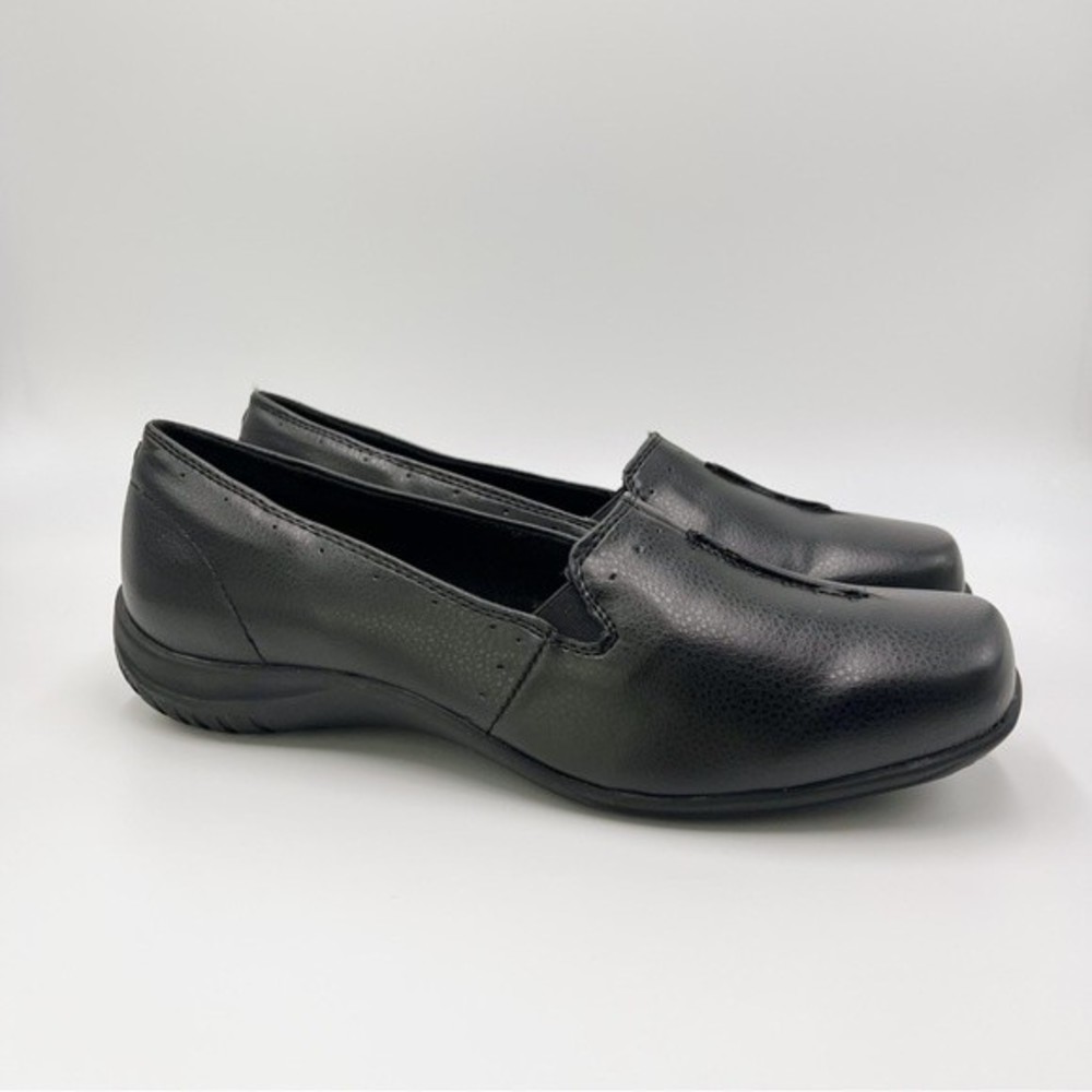 8WW 8 XW EXTRA WIDE Easy Street Purpose Black Faux Vegan‎ Leather Loafers Shoes